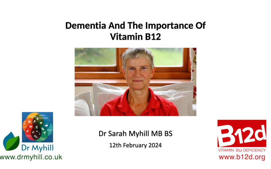 Dr Sarah Myhill – Dementia and B12 deficiency (12 February 2024)