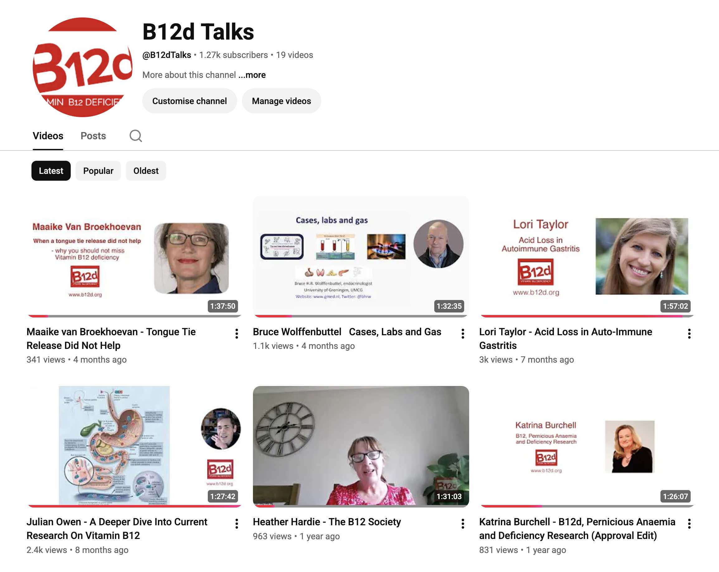B12d Talks on YouTube